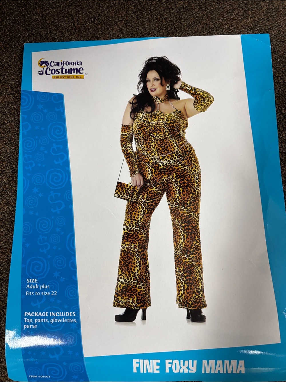 California Costume Velvet Leopard Print Foxy Mama outfit